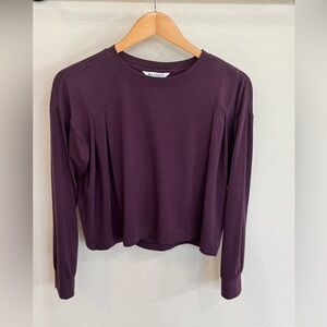 Athleta Elemental Plum Long Sleeve Tee, Like New, size XS
